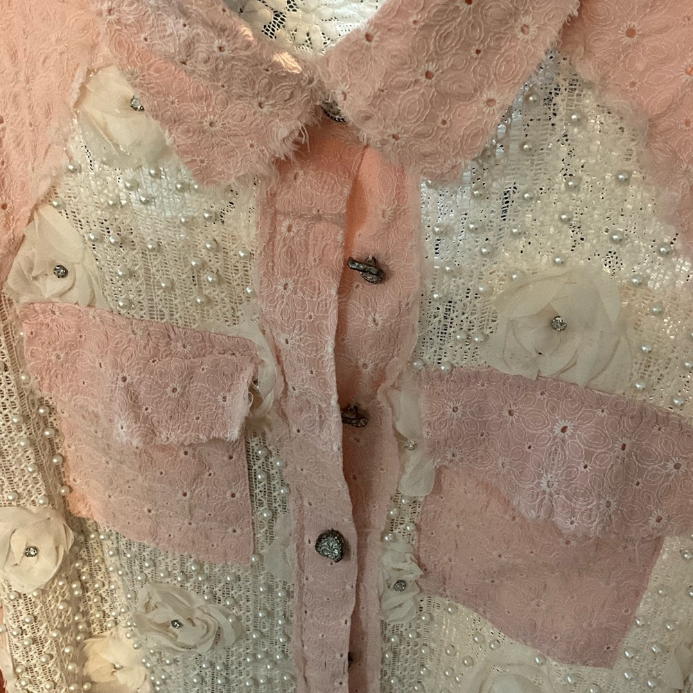 Boho Jacket/Top with Pearls